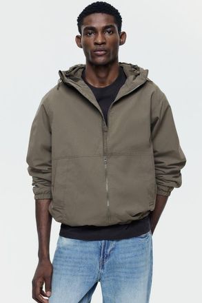 H&M Water-repellent nylon windbreaker in Dark Taupe at Nordstrom, Size Xxx-Large
