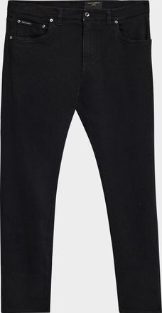 Dolce & Gabbana Men & apos;s Slim Fit Logo Plaque Five-Pocket Pants