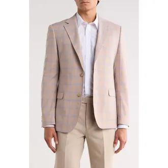 Zanetti Trim Fit Sport Coat in Light Brown at Nordstrom Rack, Size 46 R