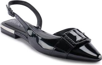 DKNY Clemma Pointed Toe Slingback Flat in Black at Nordstrom, Size 5.5