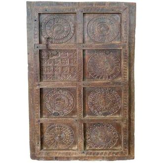 Wanderlust Deco Mural De Madera Acabado Artesanal Marron 92x9x158