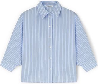Motivi Oversized gestreept overhemd - Dames - Overhemden - Blauw - M - Katoen - Overhemden