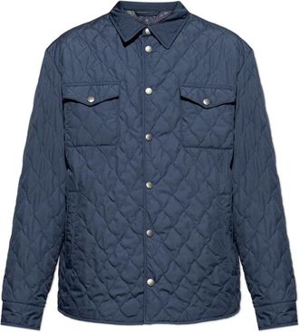 Etro Gewatteerde jas - Heren - Zomerjassen - Blauw - 2XL - Polyester - Jassen