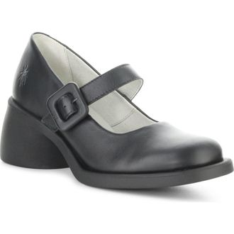 FLY London Huvi Mary Jane Pump in Black Dublin at Nordstrom Rack, Size 9-9.5Us / 40Eu
