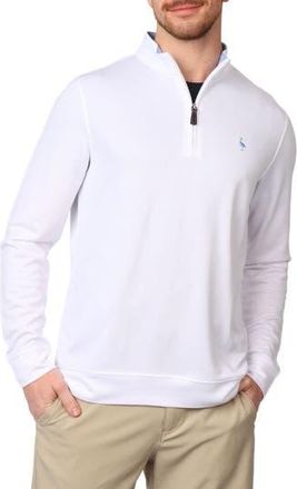 Tailorbyrd Modal Blend Quarter Zip Polo in Dove White at Nordstrom Rack, Size Xx-Large