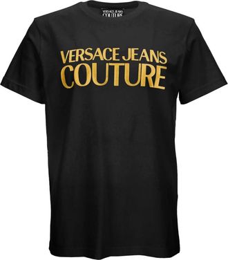 Versace Jeans Couture Logo T-Shirt - Heren - T-shirts - Zwart - M - Katoen - Tops