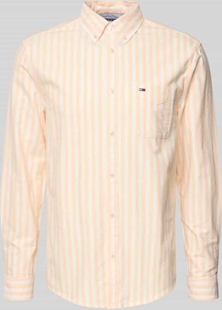 Tommy Jeans Regular Fit Freizeithemd aus reiner Baumwolle in Orange, Gr&ouml;&szlig;e XXL