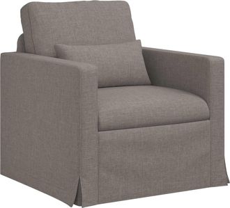 vidaXL Sof&aacute; Taup&eacute; 78 X 78 X 80 Cm Tela Vidaxl