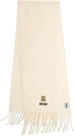 Moschino Accessoires, Dames, Wit, ONE Size, Wol, M5293 Sjaal