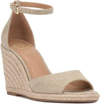 Vince Camuto Felyn Espadrille Wedge Sandal in Natural/Gold at Nordstrom, Size 5.5