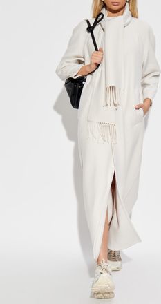 Balenciaga Cashmere Coat, Womens, Cream