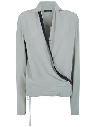 Ibrigu Shirt Asymmetrical Silk Sage