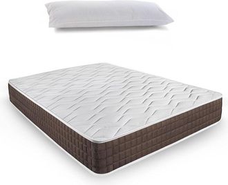 HOGAR 24 Hogar24 - Xp25- Colch&oacute;n Viscoel&aacute;stico 80 X 190 Cm + Almohada Tacto Pluma, M&aacute;xima Calidad En Descanso, Confort Y Firmeza Alta, Grosor 30 Cm