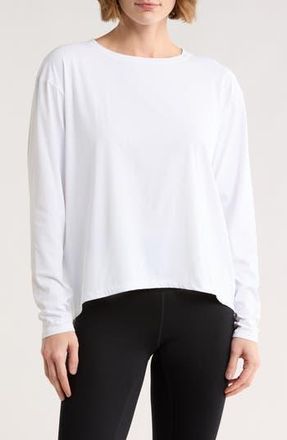 Zella Open Match Long Sleeve T-Shirt in White at Nordstrom Rack, Size X-Large