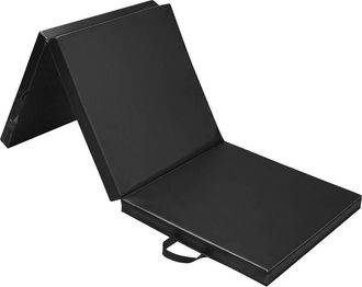 Costway Colchoneta De Gimnasia Plegable Estera Suave De Yoga Entrenamiento Fitness Negro - Costway