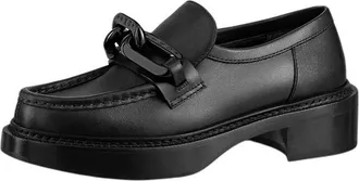 Louis Vuitton (WMNS) LOUIS VUITTON LV Academy Loafers Black with Chain 1A9R6Y