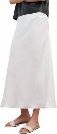 House of Dagmar Draped Midi Skirt In White