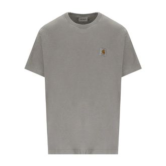 Carhartt Work in Progress Carhartt Wip, T-Shirts, male, Gray, Size: L S/S Nelson T-Shirt