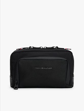 Tommy Hilfiger Metal Logo Textile Washbag