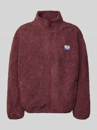 American Vintage American Vintage Fleecejacke mit Stehkragen Modell HOKTOWN in Bordeaux, Größe M/L