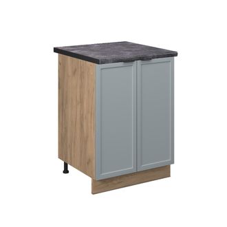 Vicco Mueble Bajo De Cocina Fame-line, Azul Claro-gris, 60 Cm, Et Antracita