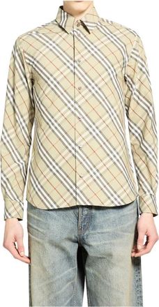Burberry Relaxed Fit Geruit Katoenen Overhemd - Heren - Casual Overhemden - Veelkleurig - M - Katoen - Overhemden