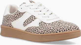 Hush Puppies Womens Hush Puppies Maura Textile Textile Womens Cheetah Trainers - Brown - Size: 8