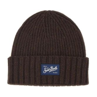 MC2 Saint Barth Sheldon kabelgebreide muts - Heren - Accessoires - Bruin - Maat: ONE Size Wol
