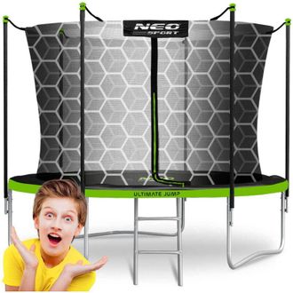 OEM Cama El&aacute;stica De Jard&iacute;n De 252 Cm Con Red Interior Y Escalera Neo-sport