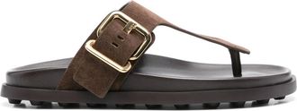 Tod's Sandali slides in pelle scamosciata - Marrone