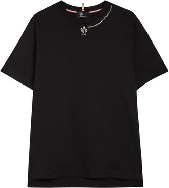 Moncler Logo-print Cotton T-shirt - Black - XL