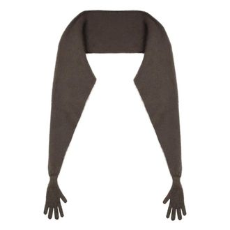 Moschino Accessoires, Dames, Bruin, ONE Size, Wol, Mohair Cape Coat