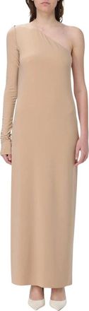 Sportmax Blush Pink One-Shoulder Maxi Dress