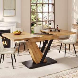 Merax Telescopic Extendable Dining Table in Natural