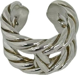 Herm&egrave;s Silver Silver 925 Band Ring (Pre-Owned)