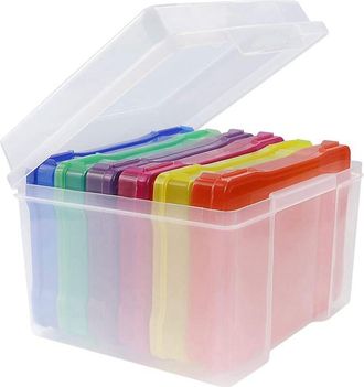 OEM Caja De Almacenamiento De Fotos De 5 X 7 Pulgadas, Organizador De Fotos, Contenedores De Almacenamiento De Im&aacute;genes De Pl&aacute;stico Multicolor, Estuche Pa