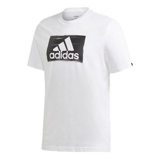 adidas BRUSHSTROKE Sports Running Gym Training Tops White GD5894