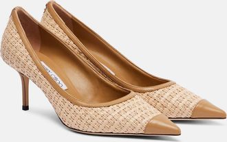 Jimmy Choo London Pumps Love 65 effetto rafia