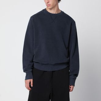 Entire studios Pod crew-neck sweatshirt in washed navy blue