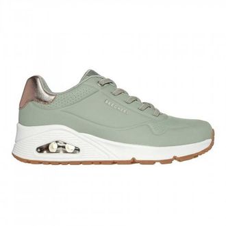 Skechers Womens/Ladies Uno Stand On Air Wedge Trainers (Sage) - Grey - Size UK 5.5