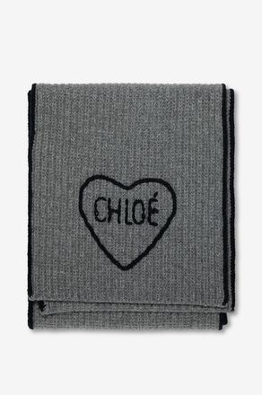 Chlo&eacute; Rechteckiger Schal aus Woll-Kaschmir-Strick Encoeur