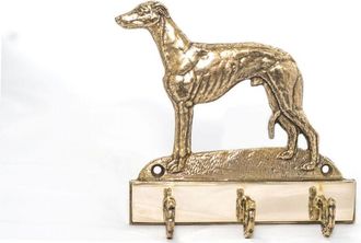 OEM Whippet, Galgo Ingl&eacute;s: Colgador De Llaves Con Un Perro, Soporte De Lat&oacute;n Para Accesorios Para Perros, Elegante Decoraci&oacute;n Para El Pasillo De Art-dog
