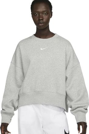 Nike Dames Phoenix Fleece Crew Neck Oversized Sweatshirt (Grijs Marl)
