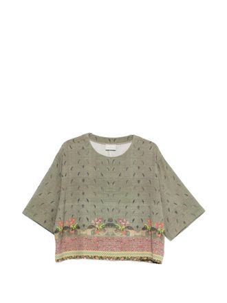 Pierre-Louis Mascia Green Loose Printed Shirt