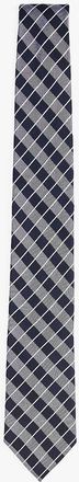 Tommy Hilfiger Mens Check Silk Tie - Navy