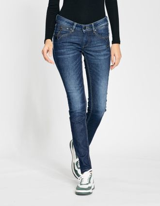 Gang Skinny-fit-Jeans GANG 94NIKITA, Damen, Gr. 28 (36), N-Gr, blau (blau schwarz wash), Denim/Jeans, Obermaterial: 82% Baumwolle, 16% Polyester, 2% Elasth