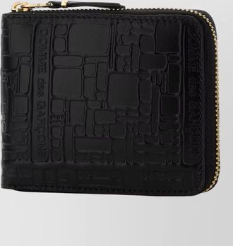Comme Des Gar&ccedil;ons leather wallet embossed design gold tone hardware