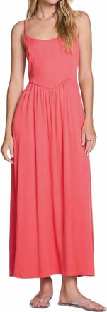 Saltwater Luxe Tarynnia Maxi Dress In Cranberry