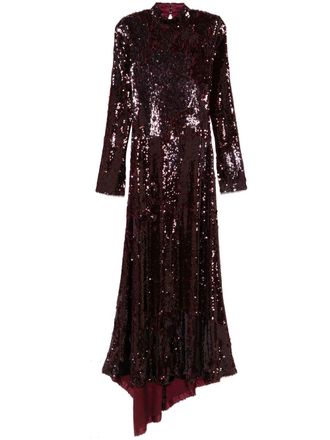 Rotate sequin-embellished maxi dress - women - Polyester/Polyester/Spandex/Elastane/Recycled Polyester/Spandex/Elastane - 36