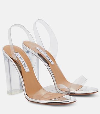 Aquazzura So Nude 105 PVC slingback sandals